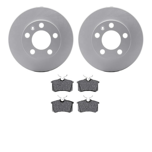 Dynamic Friction Company Rear Geospec Brake Rotors with 5000 Euro Ceramic Brake Pads 4602-13416