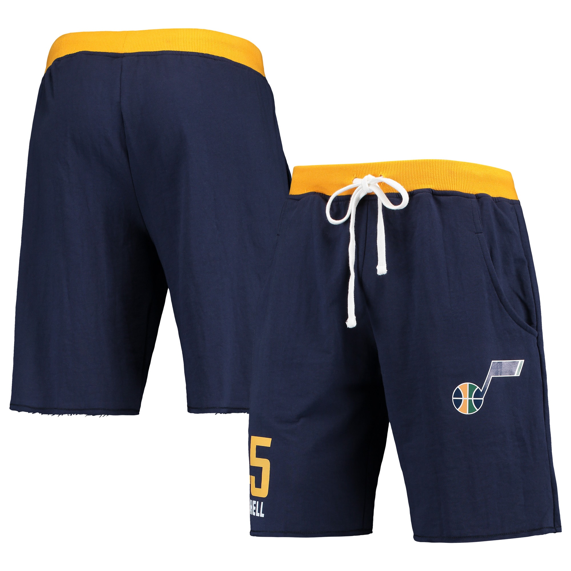 Short D'échauffement Donovan Mitchell Utah Jazz - Porté Avant Match Et Signé - Pièce De Collection NBA