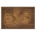 thumbnail image 2 of Allen, Candace 24x18 White Modern Wood Framed Museum Art Print Titled - Vintage Wood World Maps 2, 2 of 4