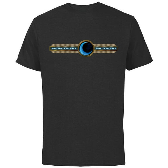 Marvel Moon Knight and Mr. Knight Crescent - Short Sleeve Cotton T-Shirt for Adults - Customized-Black