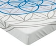 thumbnail image 2 of Ambesonne Flower of Life Fitted Sheet, Oval Knot, Twin Size, Warm Taupe Blue, 2 of 3
