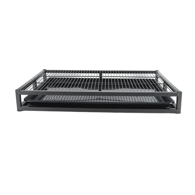 Plateau de Toilette pour Chien, Plateau d'Entraînement en Métal pour Toilette de Chien, Toilette d'Entraînement Réutilisable pour Chiot et Chien, Support de Tapis Pipi pour Chien pour Intérieur et Extérieur