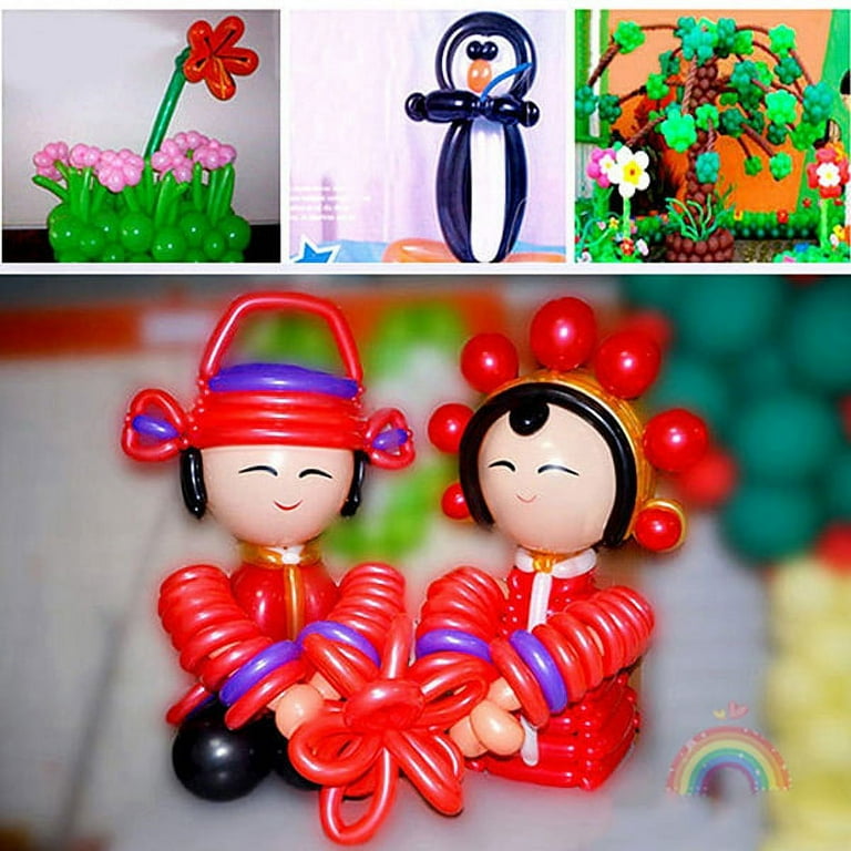 Mancro Long Twisting Balloons, 200 Pieces, Mixed Colors