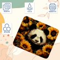thumbnail image 3 of Alfombrilla de ratón con diseño de panda y girasoles: superficie lisa, acolchado grueso y diseño ergonómico para juegos y uso en la oficina., 3 of 7