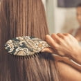 thumbnail image 4 of Boho Chic Paisley Hair Brush - Round-Tip Bristles for Gentle Detangling, Anti-Frizz & Scalp Massage, Ergonomic Handle for All Hair Types, 4 of 5