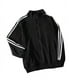 thumbnail image 3 of Chaqueta fina de tres barras para mujer, chaqueta de béisbol negra para estudiantes, chaqueta holgada para mujer, primavera y otoño, 3 of 5