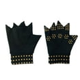 thumbnail image 1 of Minnieouse Guante de mano terapéutico para protección de articulaciones de hombre y mujer para diferentes tipos de guante de gimnasio deportivo guantes y mitones Punto negro + dorado F, 1 of 6