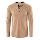 thumbnail image 1 of Camisas De Manga Larga De Algodón Henley Para Hombre, 1 of 3