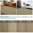 thumbnail image 5 of HOMERRY Area Rug 5' x 7' Rugs for Living Room Modern Washable Indoor Geometric Plaid Carpet, Brown, 5 of 6