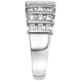 thumbnail image 3 of 1 Carat DEW Moissanite Sterling Silver Vertical Row Anniversary Band, 3 of 4