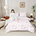 thumbnail image 4 of Manfei Western Cowgirl 3-Piece Full Size Comforter Sets,Floral Cactus Bedding Comforter Set,Kawaii Bow Lightweight Bedding Sets,Microfiber Teenagers Bedroom Decor,Reversible, 4 of 8