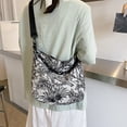 thumbnail image 4 of Bolso de hombro bordado de lona Vintage para mujer, bolsos grandes con cadena para mujer Likrtyny Para estrenar, 4 of 9