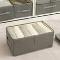 thumbnail image 3 of Caja de almacenamiento de ropa para pantalones, caja de almacenamiento dividida para suéteres, caja de almacenamiento estilo cajón para separar la ropa y organizarla, 3 of 5