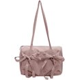 thumbnail image 1 of LHSHID Women Plain Drawstring Tote Bag with Canvas Large Tote Handbag Zipper Female Dating Bag Large Capacity Solid Undera, 1 of 9