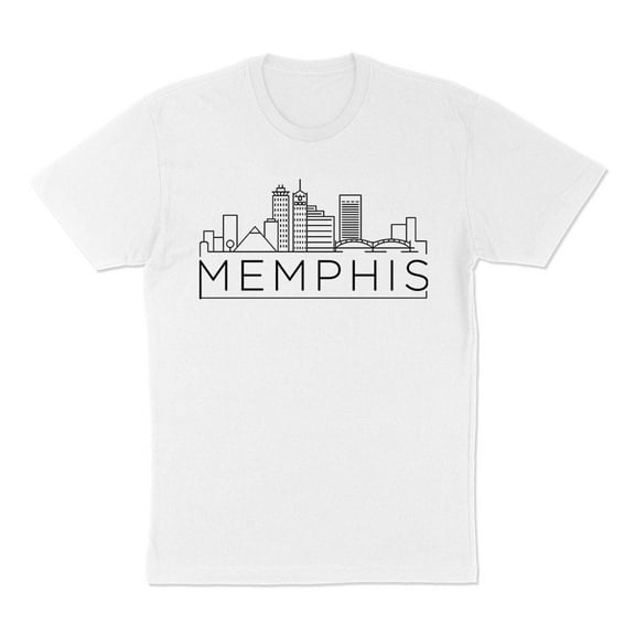 Skyline Memphis Tennessee Shirt Unisex Large White