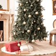 thumbnail image 4 of SARO LIFESTYLE XM731.N72R Toscana Collection Natural Linen Blend Christmas Tree Skirt, 72", 4 of 4