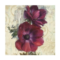 Trademark Fine Art 'Rich Anemones I on Ivory' Canvas Art by Danhui Nai