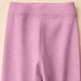 thumbnail image 4 of SGFCWSX Girls High Waisted Leggings Fleece Lined Pants Kids Winter Warm Soft Legging Pants Purple Size 6-7Years, 4 of 6