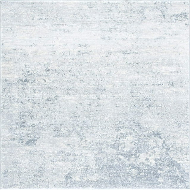 SAFAVIEH Brentwood Collection 3' x 3' Square Ivory/Grey BNT822A Modern Abstract Non-Shedding Living Room Bedroom Area Rug