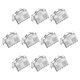 thumbnail image 1 of 100uds Cinta Extremo Engarce Abrazaderas Unique Bargains 8mm Raya Textura Plata Blanco, 1 of 7