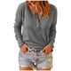 thumbnail image 1 of Sudadera Para Mujer Cuello Redondo Sudaderas Otoño Casual Sólido Manga Larga Botón Camiseta Blusa Odeerbi ODB151108, 1 of 8