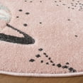 thumbnail image 3 of SAFAVIEH Carousel Kids Planets and Stars Area Rug, Pink/Purple, 5'3" x 5'3" Round, 3 of 10