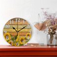 thumbnail image 2 of Sunflower Wall Clock Vintage Round Bee Silent Non Ticking Battery Operated Accurate Colorful Arabic Numerals Design Home (10 Inch), 2 of 5