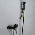 Black Handheld Bidet Sprayer for Toilet with Hot and Cold Water, Wall