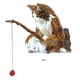 thumbnail image 1 of Wooden Cat Fishing Statue for Aquarium and Home Decor, 1 of 7