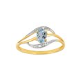 thumbnail image 2 of Gold Plated 7X5 Mm Oval Shape Natural Sky Blue Topaz Ring 925 Sterling Silver Rings, 2 of 2