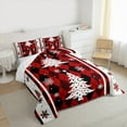 thumbnail image 3 of Castle Fairy Christmas Tree Snowflake 2Pcs Bedding Comforter Set for Women Men Teens,Happy New Year Twin Comforter Sets,Geometric Plaid Grid Breathable Bedding Set,Super Cozy Room Decor, 3 of 8