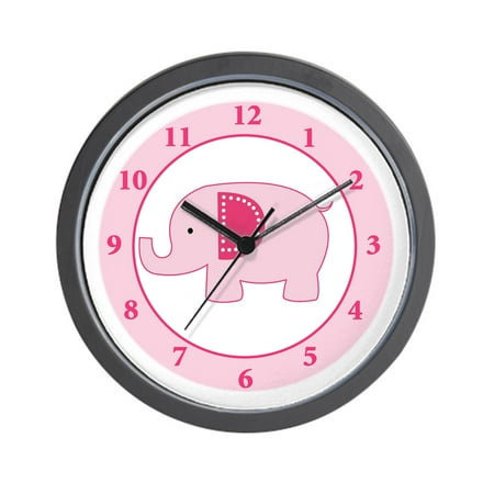 Elephant Clock - CafePress - Mod Elephant Pink - Unique Decorative 10