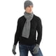thumbnail image 2 of Conjunto de gorro, bufanda y guantes para hombre, KkvoGmle, acrílico, gris, 2 of 5