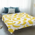 thumbnail image 4 of Yellow Banana Blanket Soft Cozy Warm Twin Blanket for Bed, Plush Fuzzy Flannel Fleece Blankets for Sofa, Summer Tropical Fruits Watercolor Throw Blankets for Couch, Gifts for Men, 60"x80", 4 of 9
