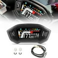 thumbnail image 2 of Motorcycle Speedometer, 199 Kph Mph, High Definition, VA Screen Real Color Digital Display, Universal Odometer Tachometer, Water Temperature Gauge Turn Signals, 2 of 7