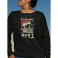 thumbnail image 2 of Christmas Grumpy Cat Sweatshirt Women -T-Line Designs, Female XX-Large, 2 of 4