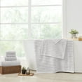 thumbnail image 2 of Modern Threads Wavy 6-Piece Adult Bath Towel Set, Quick Dry 100% Luxury Cotton, White, 2 of 6