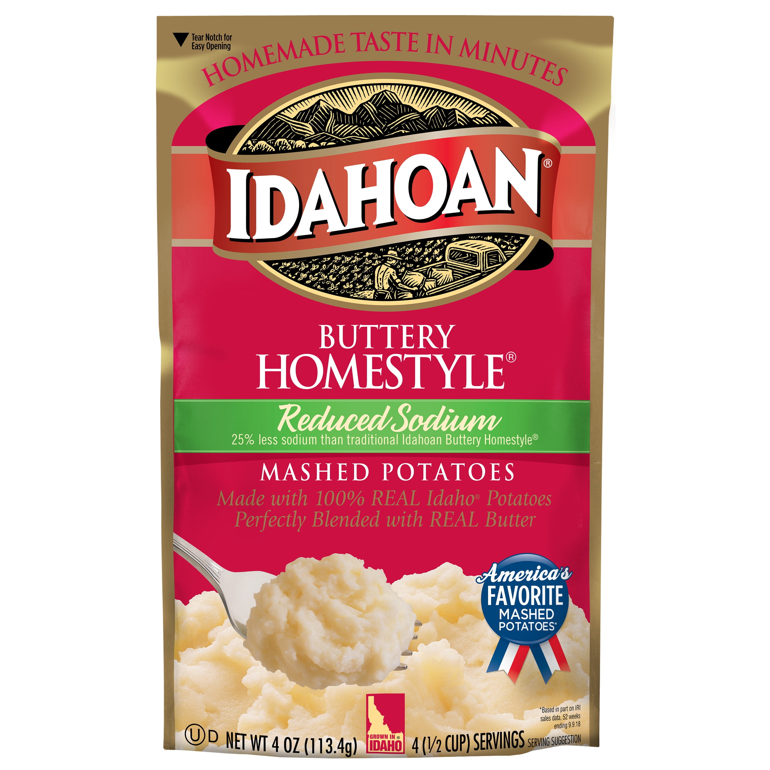 Idahoan Reduced Sodium Buttery Homestyle Mashed Potatoes GlutenFree