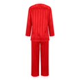 thumbnail image 6 of Kelon Family Pajamas, Long Sleeve Satin Button Down Sleepwear, Holiday Pjs, 6 of 9