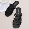 thumbnail image 4 of Womens Sandals Summer Clearance,Support Comfortable Walking Sandals Women's Fashion Gentle Versatile Flat Sole One Shoe And Two Flat Sandals, 4 of 5