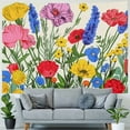 thumbnail image 4 of Tulip Flowers Girls Tapestry,Florals Plants Rustic Farmhouse Wall Tapestries,Kids Woman Adults Room Decor,Dragonfly Summer Wall Hanging,Watercolor Romantic Home Wall Decor,Medium, 4 of 6