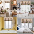 thumbnail image 5 of Easter Bunny, Kitchen Curtain Valances for Windows Farmhouse Short Curtains, Vintage Plaid Orange Easter Eggs Rabbits Rod Pocket Valance Curtain for Bedroom Cafe Living Room 54"x18", 5 of 8