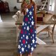 thumbnail image 2 of Vestidos de Verano de las Mujeres sin Mangas Estampados Colgantes, Estilo Casual Suelto para las Vacaciones, la Fiesta Y el Uso Diario de Primavera, 2 of 5