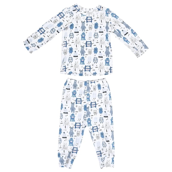 Three Little Tots Toddler Boys Halloween Monster Print Pajama Set (Size 4T)