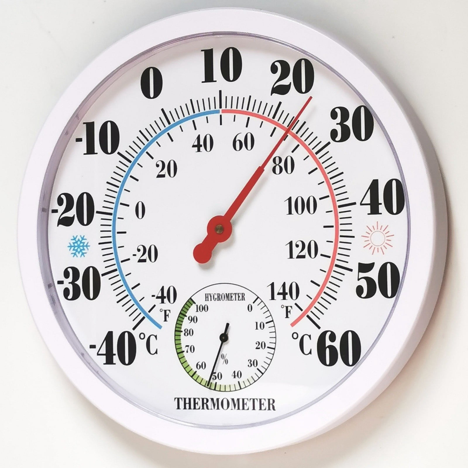 Indoor Outdoor Large Wall Patio Hygrometer Humidity Gauge Hanging Measurement Instrument