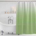 thumbnail image 4 of Ombre Green White Waterproof Fabric Shower Curtain, Colorful Painting Waterproof Fabric Shower Curtain for Bathroom Curtains Bathtubs Hotel Washable Shower Curtains with 12 Hooks Standard 66x72, 4 of 8