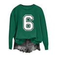 thumbnail image 2 of Cutuoiiu Sweatshirt for Women Long Sleeve 6-7 Print Solid Color Sport Shirts Gifts, 2 of 4