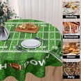 thumbnail image 3 of Football Round Tablecloth 70 Inch Rugby Football Pattern Circle Table Cloth Green Table Cover Washable Polyester Indoor Decorations for Home Kitchen Dinning Party, 3 of 6