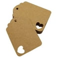 thumbnail image 3 of 100 Pcs Wedding Favor Hang Tag Rectangular Shape Heart Punched Gift Tags with Free Natural Jute Twine - Colors Available, 3 of 5