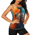 thumbnail image 2 of Gukieu Surreal Body Art Print Women's Quick-drying Fitness Vest, Round Neck Sleeveless Fitness T-shirt, Suitable for Yoga, Sports-Small, 2 of 7